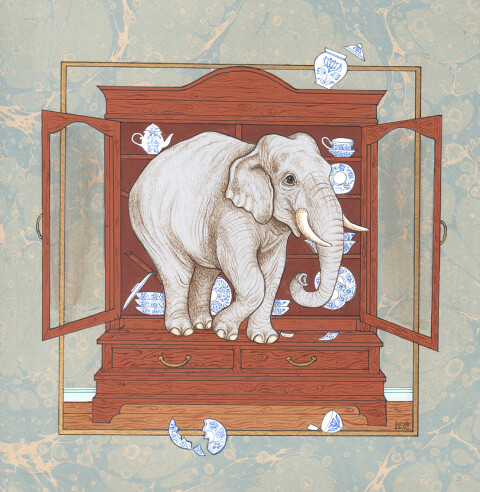 Als een olifant in een porseleinkast