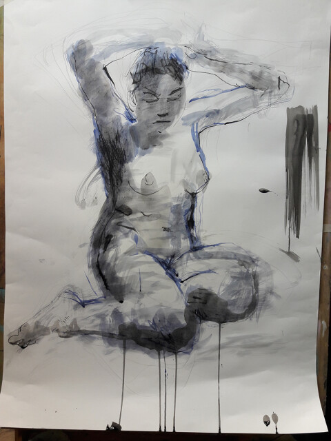 Charlotte boschma modeltekening acryl