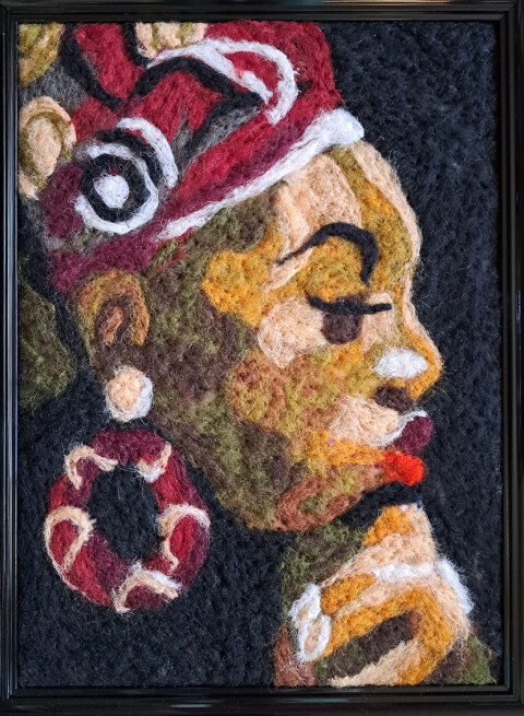 Dame in rood