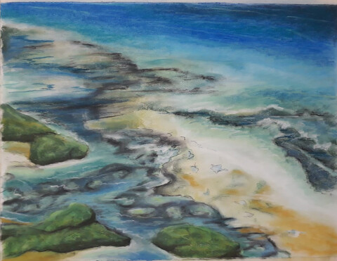 Jacqueline van der Grijn, pasteltekening,
